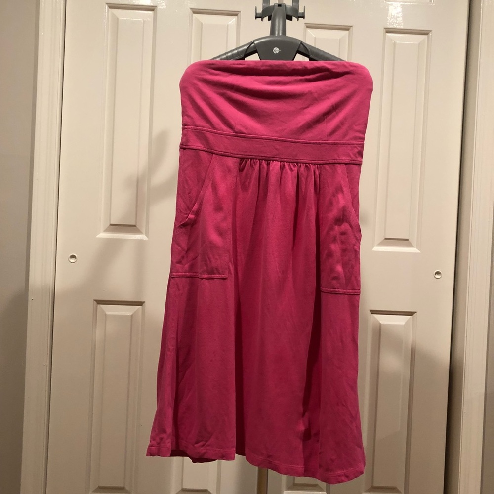 JCrew Strapless Pique Cotton Dress